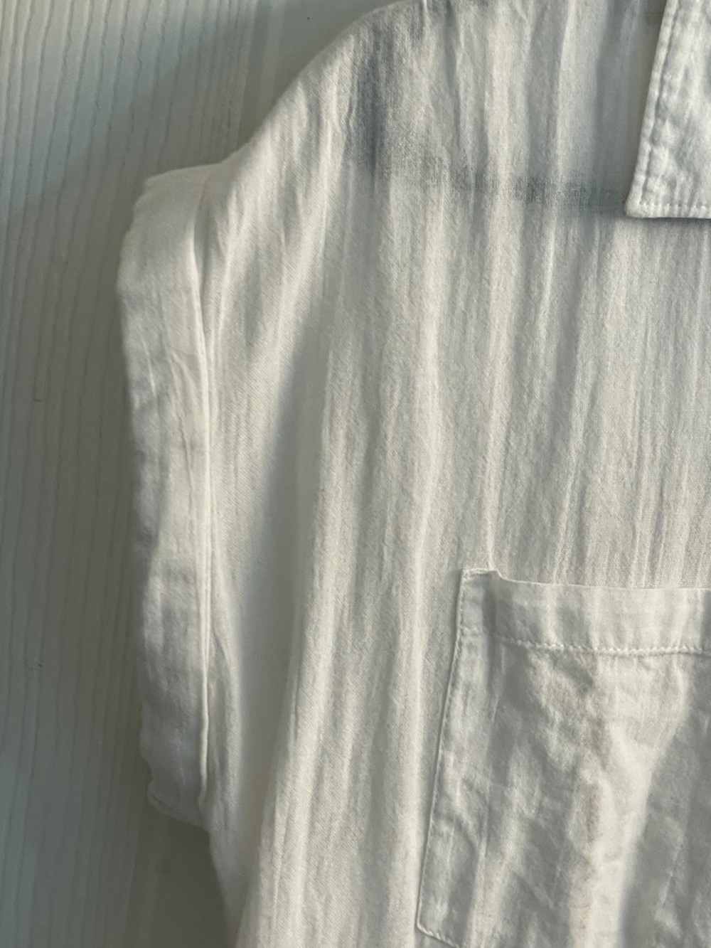 William Rast White Button-Down Short Sleeve Shirt - Picture 6 of 6